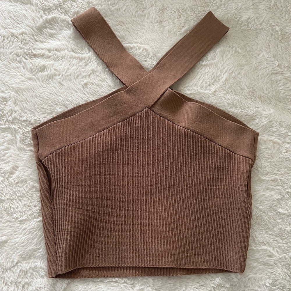 Aritzia Babaton Sculpt Knit Cris Cross Tank